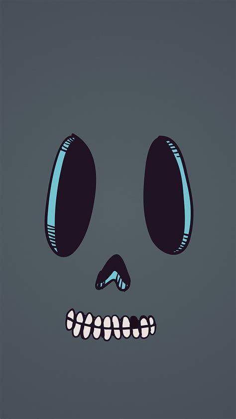 Fun Skull Grey, cartoon, clean, desenho, drawing, funny, gray, simple ...