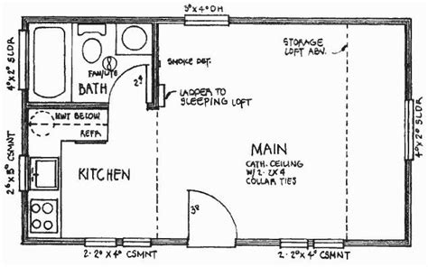 16x24 Cabin Plan