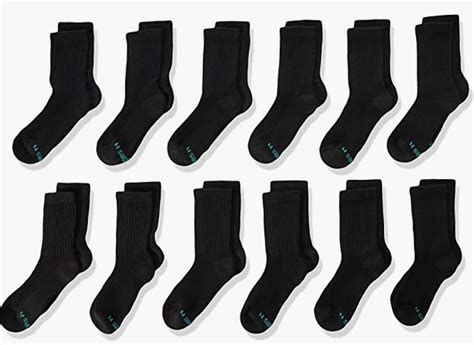 Hanes 12-Pack Boys' Crew Socks in Black Only $5.99 (Just 50¢ Per Pair ...