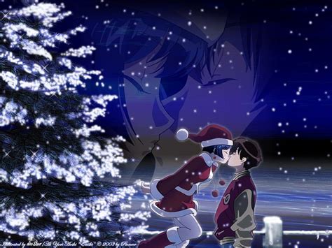 4 Anime Christmas, christmas night anime scenery HD wallpaper | Pxfuel