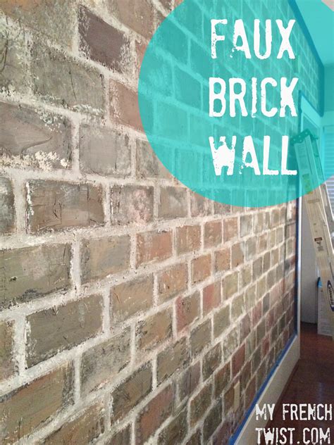 faux brick wall tutorial by my french twist easy to follow