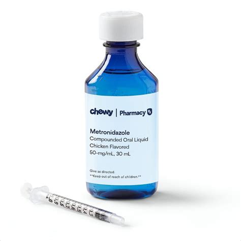 METRONIDAZOLE COMPOUNDED Oral Liquid Chicken Flavored for Dogs & Cats ...