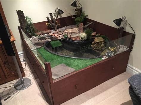 DIY turtle tank | Turtle habitat, Turtle tank, Turtle aquarium