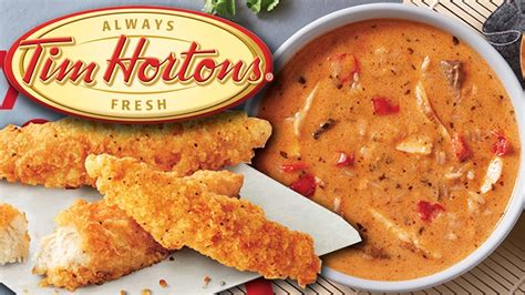 Tim Hortons NEW Spicy Thai Chicken Soup and Chicken Strips - YouTube