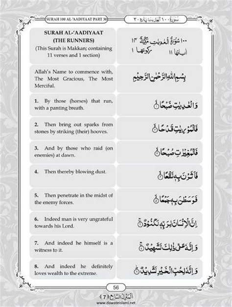 Surah Adiyat English PDF - Online Download English Translation PDF