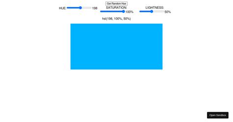 HSL color picker - Codesandbox