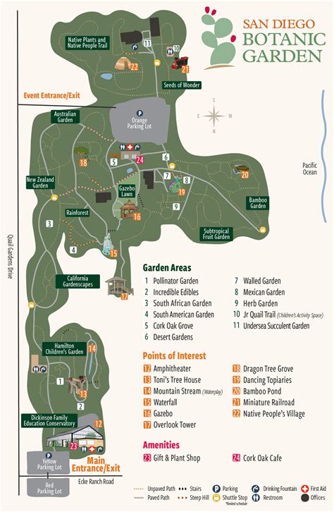 Garden Map & List - San Diego Botanic Garden