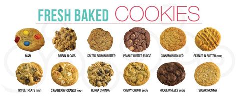 All our current cookie flavors .. with some surprises every day ...