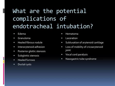 PPT - Laryngeal complications of endotracheal intubation PowerPoint ...