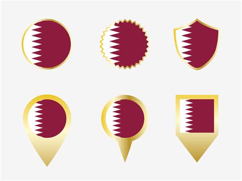 Vector flag set of Qatar 22822588 Vector Art at Vecteezy