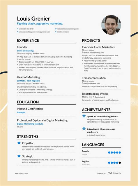 Sample Resume Layout