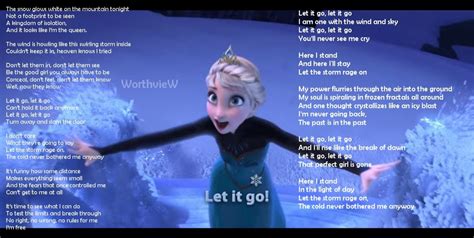 FROZEN - Let It Go song video with lyrics - WorthvieW