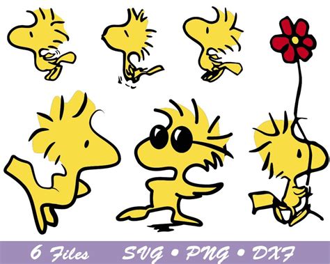 Woodstock Snoopy Yellow Bird Fly Flying Bird Svg Peanuts - Etsy