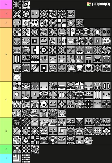 Geometry Dash Cubes Tier List (Community Rankings) - TierMaker