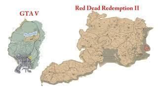 Red Dead Redemption 2 VS GTA V Map Size Comparison!! | Red dead ...