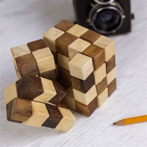 King Snake Wooden Cube Puzzle By fablittlegiftshop