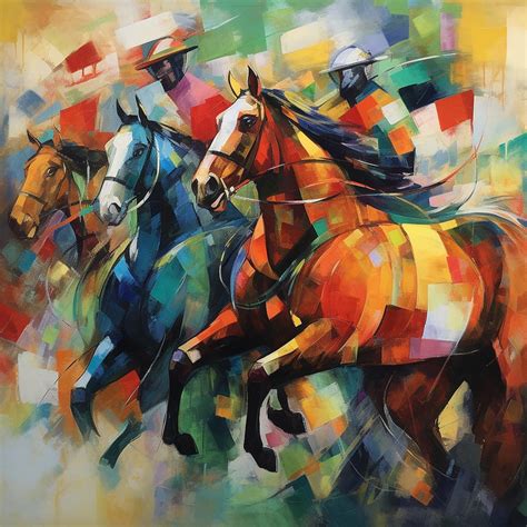 abstract horse racing be bd aee adc, by Asar Studios Painting by Romed ...