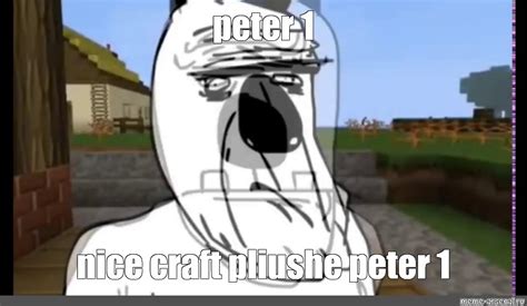 Create meme "Peter minecraft for noobs with bitter face, minecraft for ...