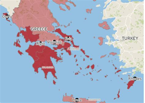 Maps show the extent of wildfires in Rhodes, Corfu and Portugal | The ...