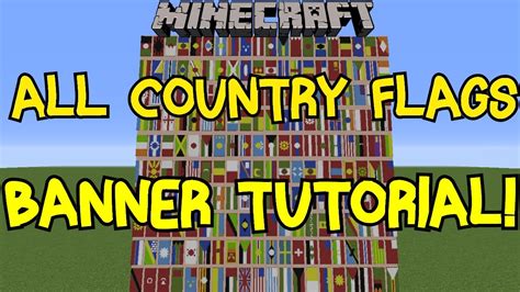 Minecraft 1.8 | All Country Flags On Banner Tutorial! | 200 Flags ...