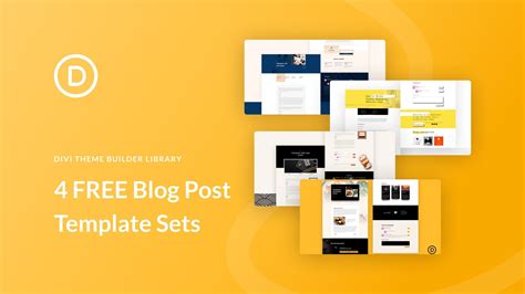 Download 4 FREE Blog Post Template Sets for Divi