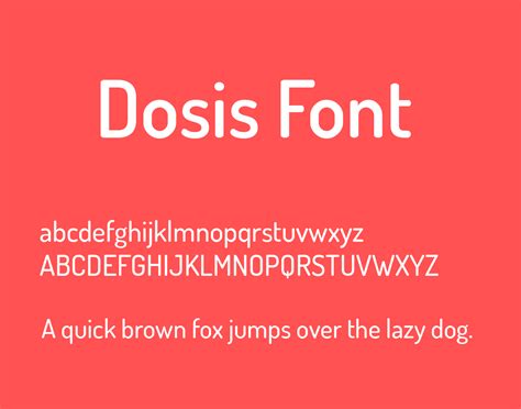 Dosis Font Family Free - Free Fonts