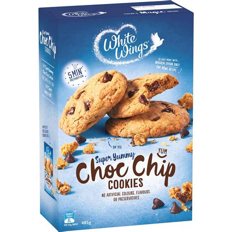 White Wings Cookie Mix Soft Centred Choc Chip 485g | Woolworths