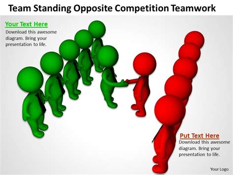 Team Standing Opposite Competition Teamwork Ppt Graphics Icons ...