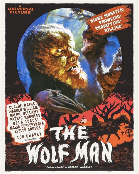 The WOLFMAN CLASSIC MOVIE Poster Reimagined/unique Custom Art Print ...