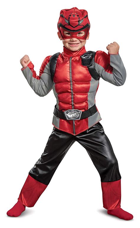 Child's Boy's Power Rangers Beast Morphers Red Ranger Costume Toddler ...