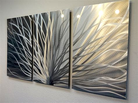 Radiance - 3 Panel Metal Wall Art Abstract Contemporary Modern Decor on ...