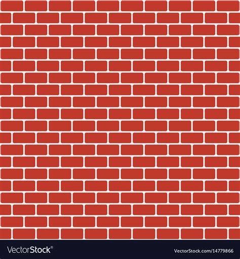 Brick pattern seamless red brick wall background Vector Image