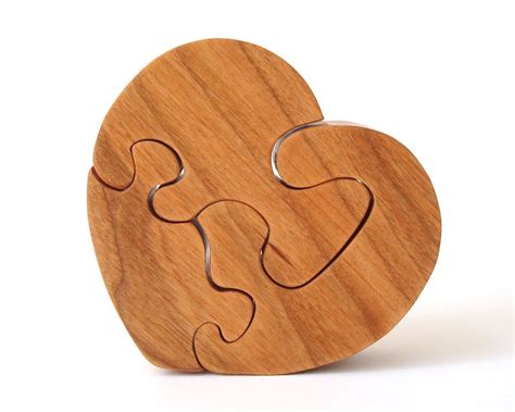 Small Wooden Heart Puzzle Toy Valentine's Day by OohLookItsARabbit