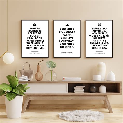 The Office Quotes Wall Art Set of 12 Prints Michael Scott & - Etsy