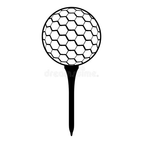 Golf ball on tee eps file stock illustration. Illustration of ...