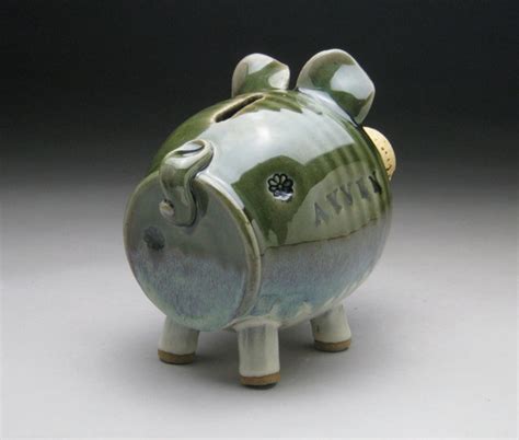 Personalized Ceramic Piggy Bank - Etsy