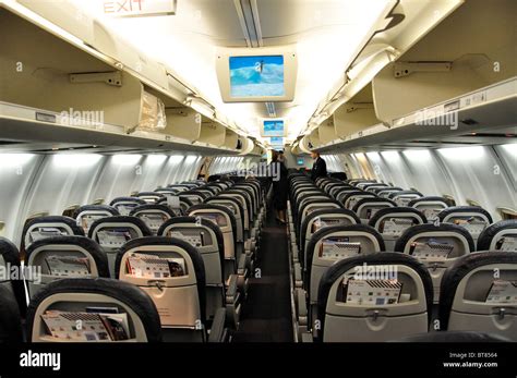 Thomson Boeing 757-200 aircraft interior, North Terminal, Gatwick Stock ...