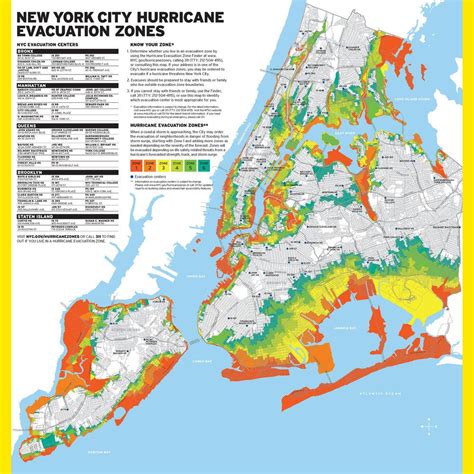 Manhattan flood map - Manhattan flood zone map (New York - USA)