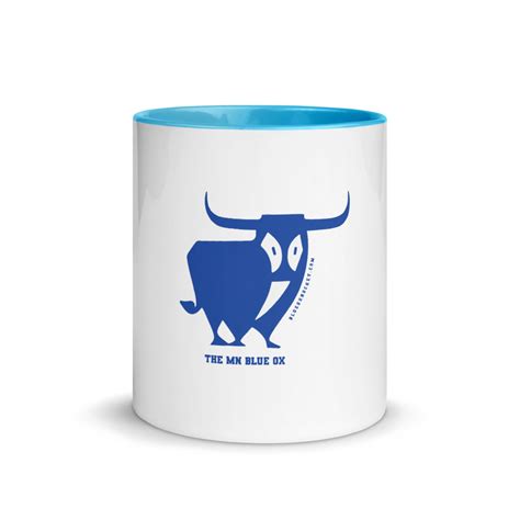 Blue Ox Retro Mug with Color Inside - Blue Ox Hockey