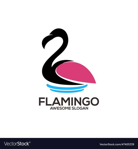 Flamingo logo design Royalty Free Vector Image