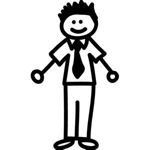 stick people dad clipart black and white - Clipground