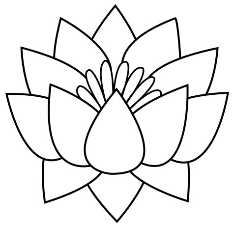 Flower Line Drawing - ClipArt Best