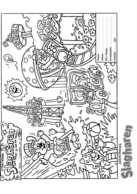 Amusement Park Map Coloring Page