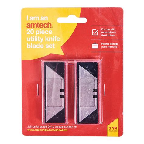 20pc utility knife blades - Amtech