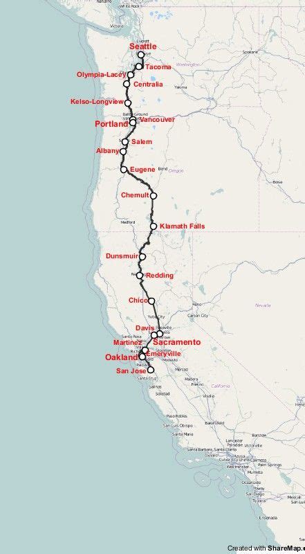 East Coast Amtrak Train Routes Map