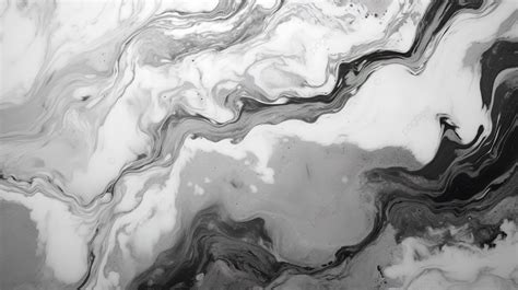 Handcrafted Black And White Marble Texture In Abstract Grey Background ...