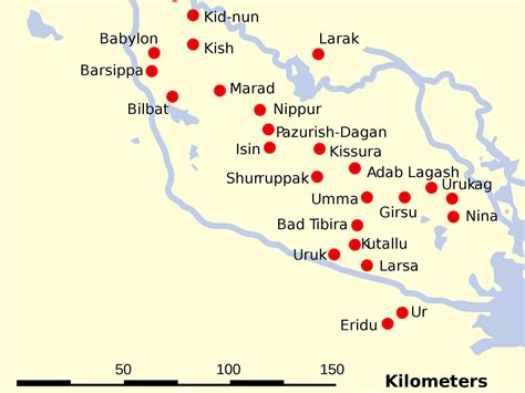 Sumer Civilization Map