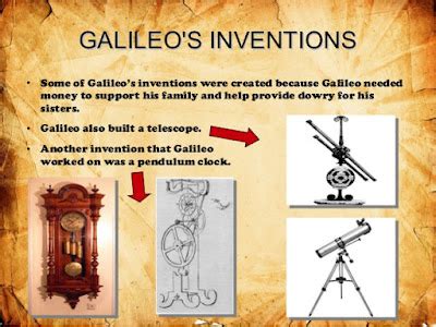 PHYSICAL SCIENCE: Galileo's Inventions