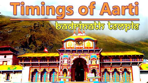 Badrinath Temple - Timings of Aarti - 2016 | Chaar Dhaam | Touring ...