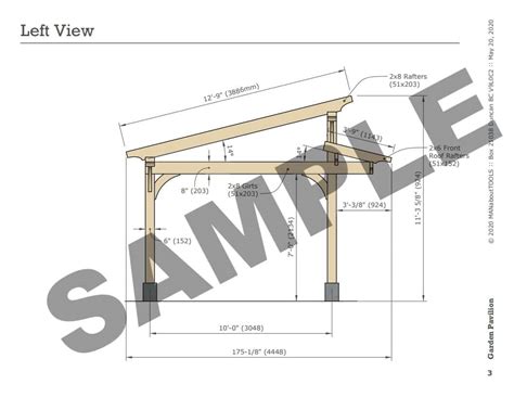 Timber Frame Pavilion - Digital Plan | MAN about TOOLS